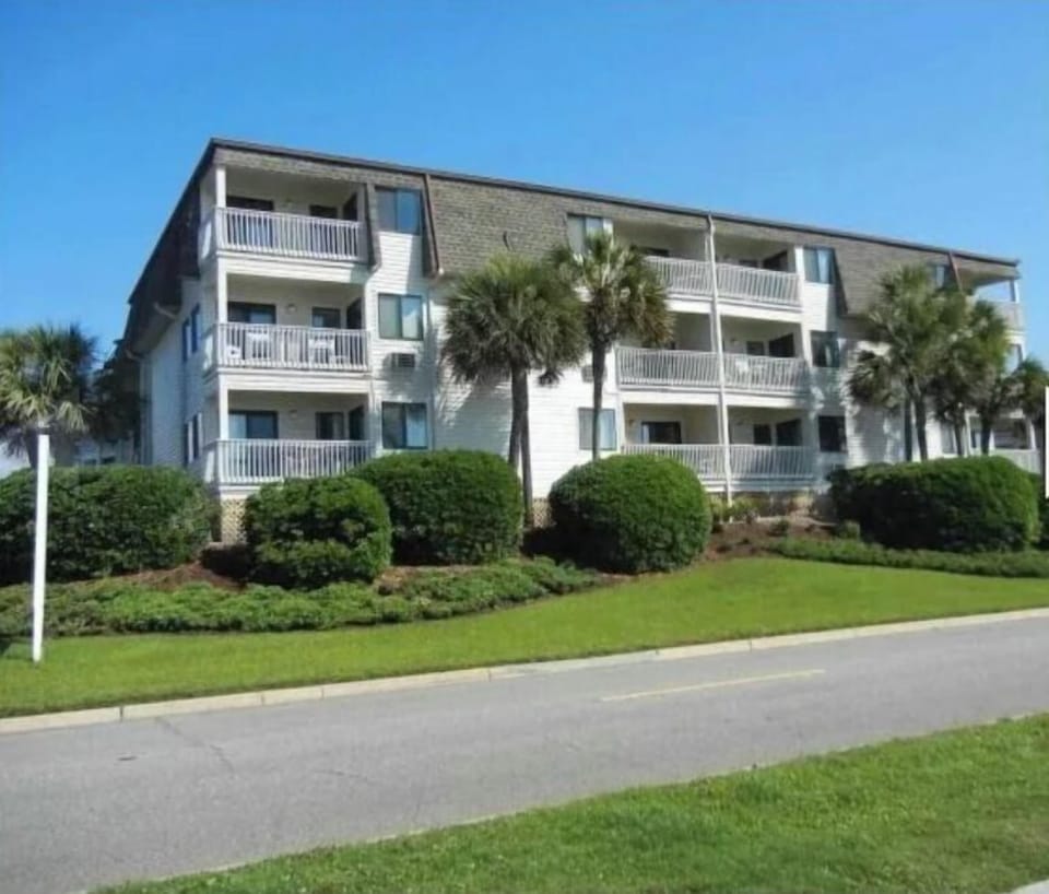 View of our building from ocean 