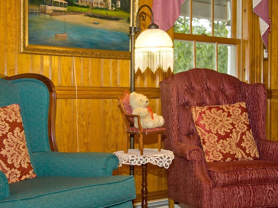 Relax in a living room chair for conversation or with your favorite book