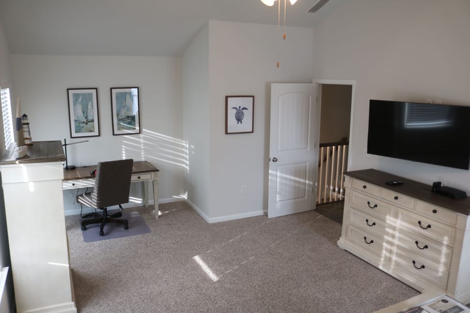 Master bedroom with desk