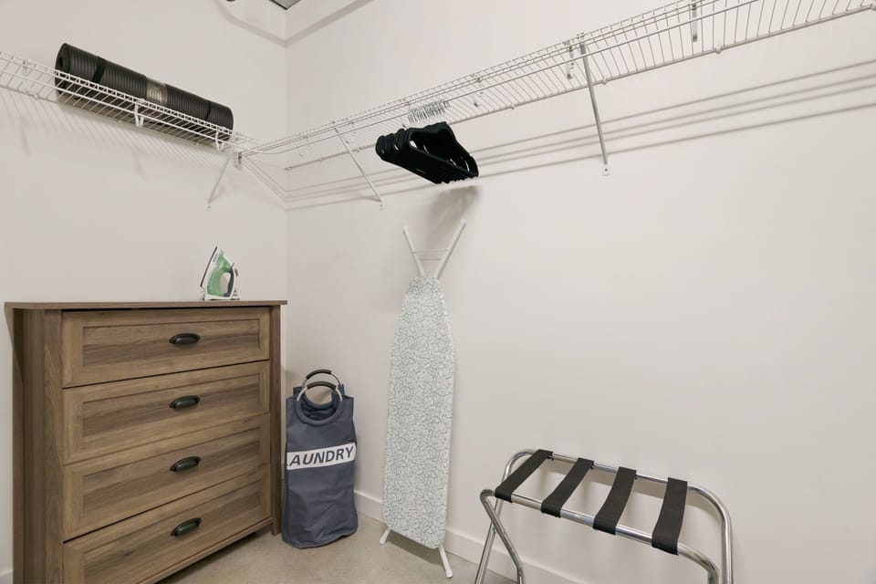 Settle in and stay organized with the roomy walk-in closet.