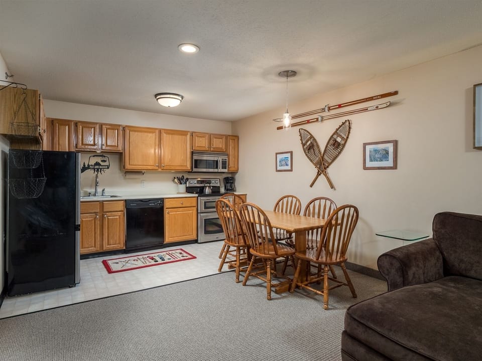 Dining and kitchen area