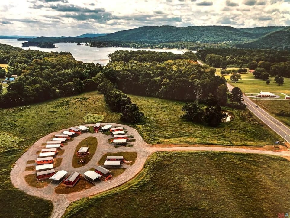 Aerial view of Mink Creek Village
