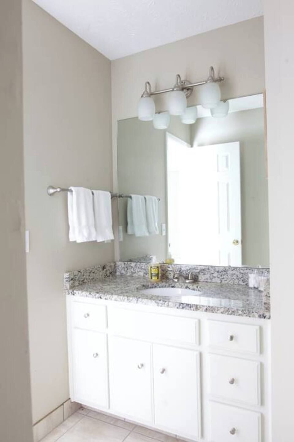Refresh with fresh towels, a hair dryer, and other bathroom amenities at your fingertips.