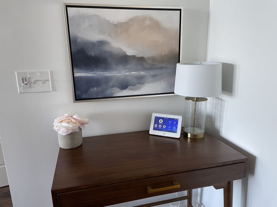 Desk in master bedroom. 