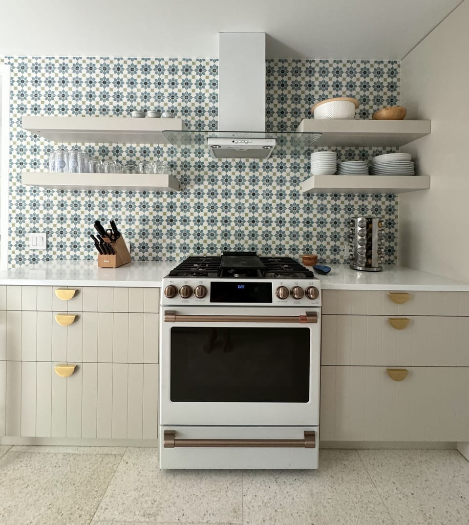 Loads of counter space and gas range for all your cooking needs. 