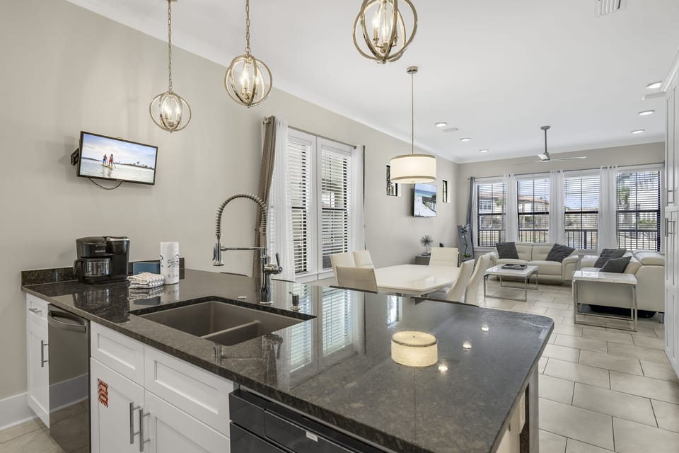Kitchen, Dining, Living 