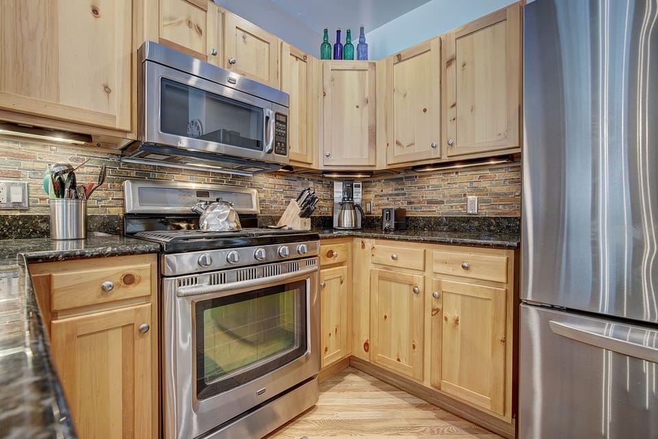 Gas stove and stainless steel appliances