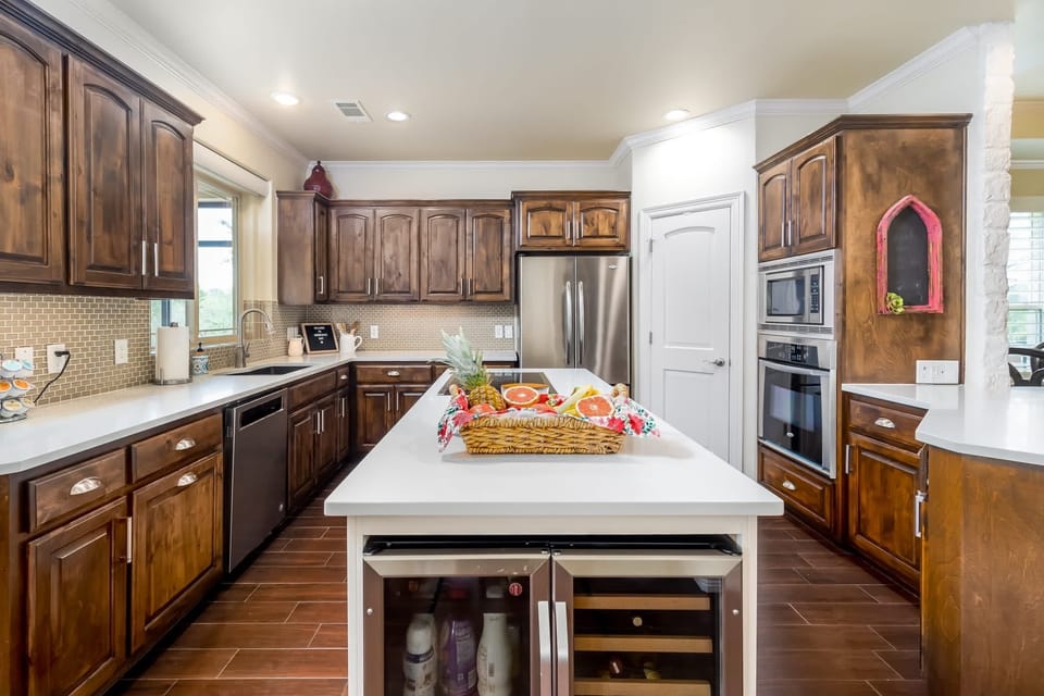 Whip up your family secret recipes here in this gourmet kitchen.