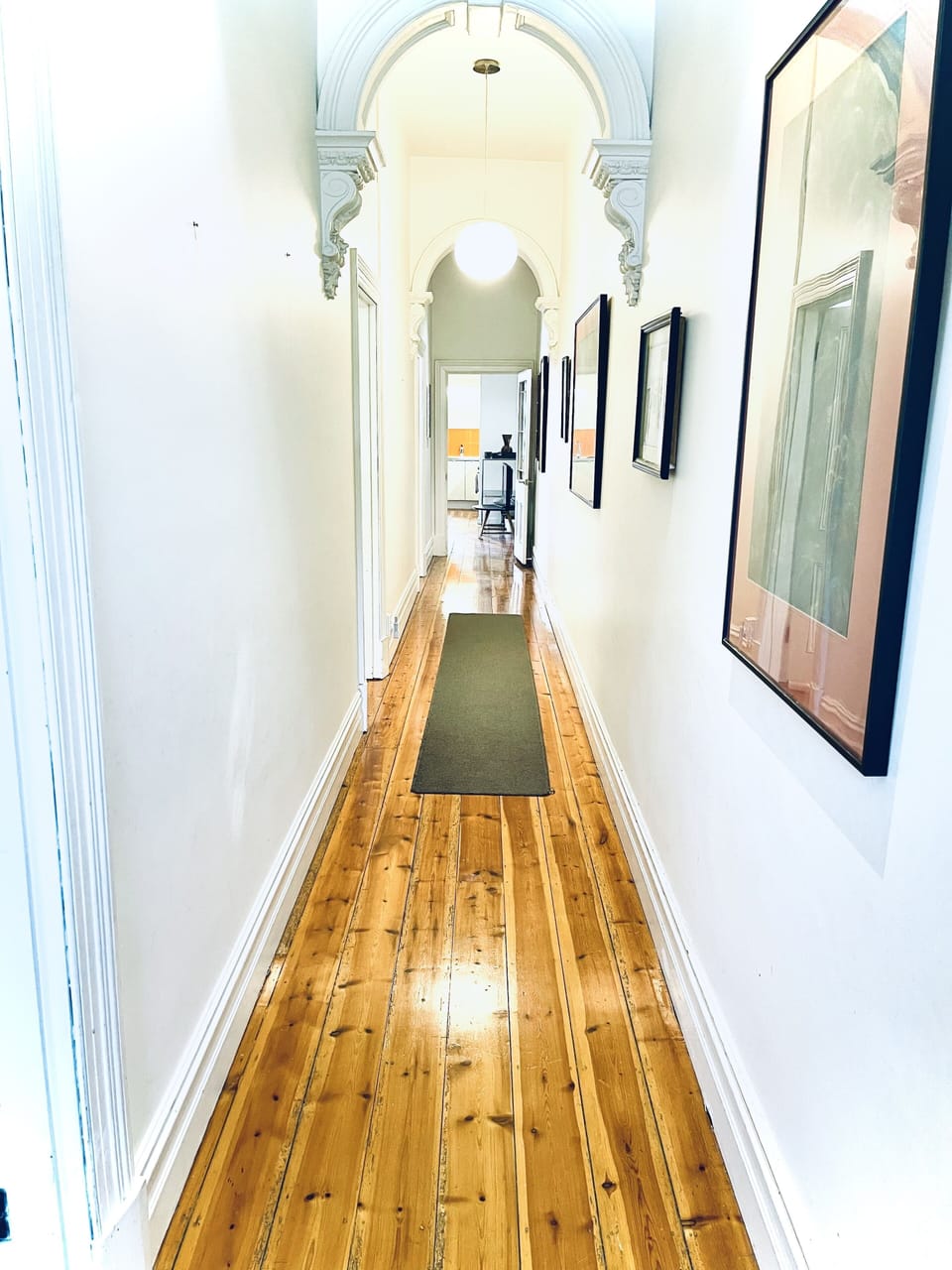 Hallway looking from front into living area