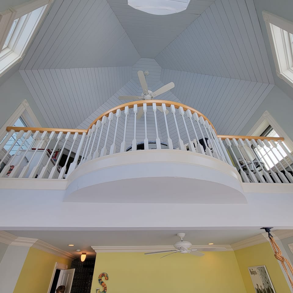 Looking up at the loft