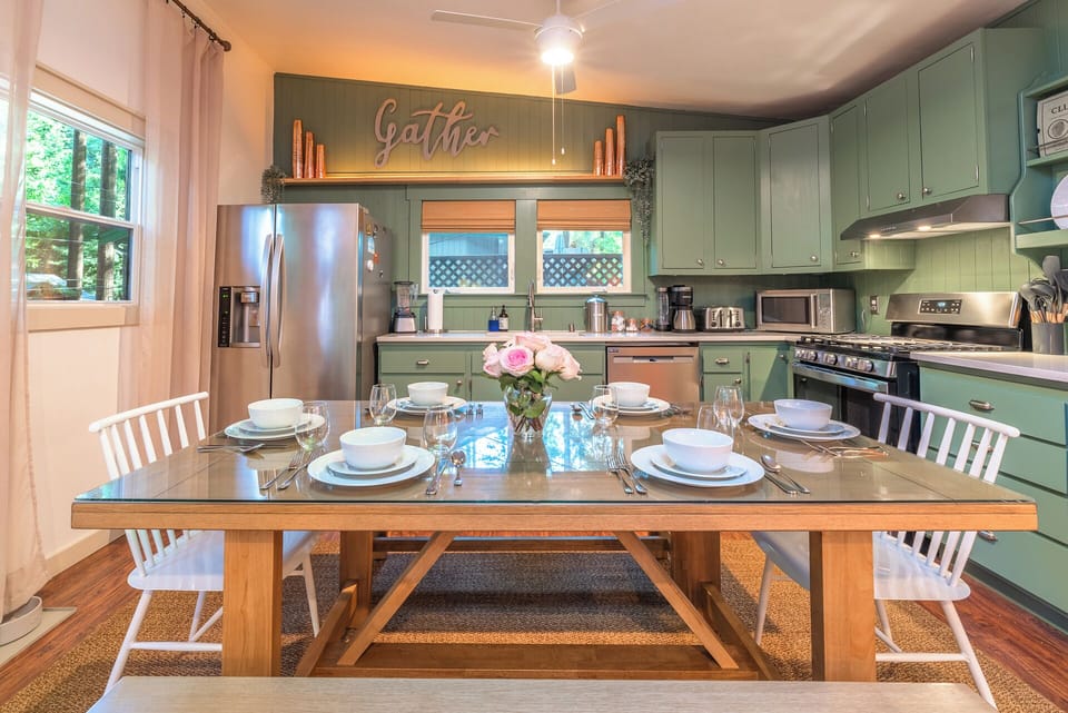 The eat in kitchen is perfect for great meals or game night!