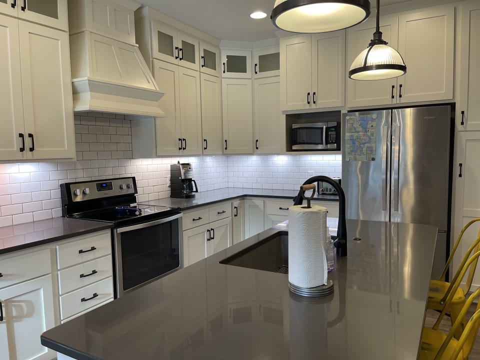 Beautiful kitchen with stainless steel appliances