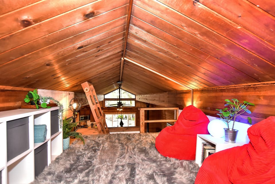 2nd bedroom open loft accessed by ladder. Not suitable for small children