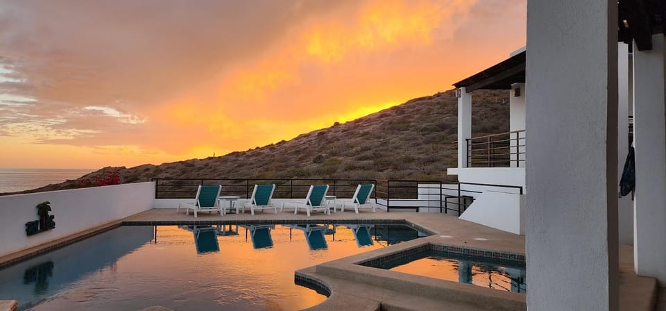 Gorgeous sunsets from you pool deck patio! 