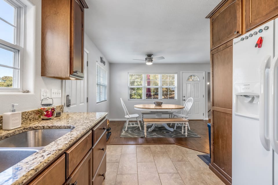 Kitchen and dining area