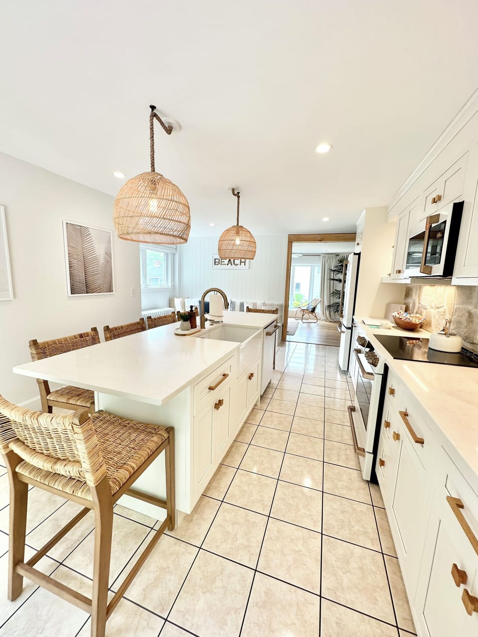 Fully renovated with entrance to patio and living room