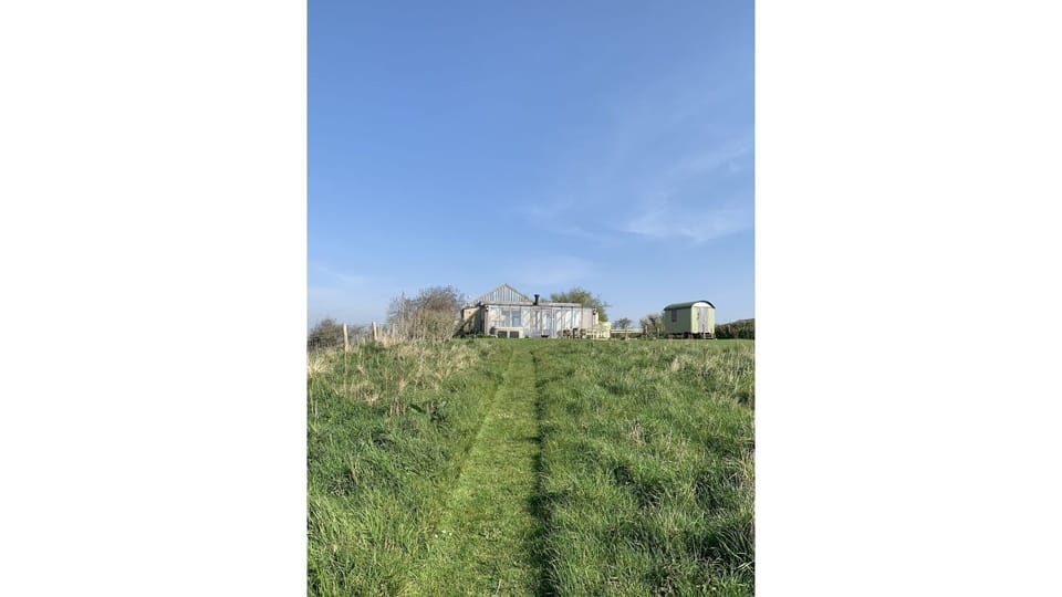 Views from the bottom of the garden looking upto the cottage