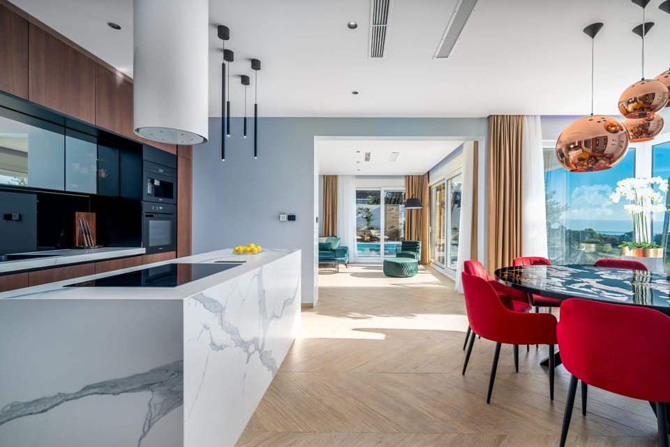 The ground floor offers equipped kitchen with all amenities that guest needs.