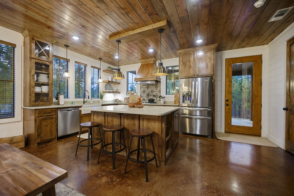 Additional seating can be found at the bar top!