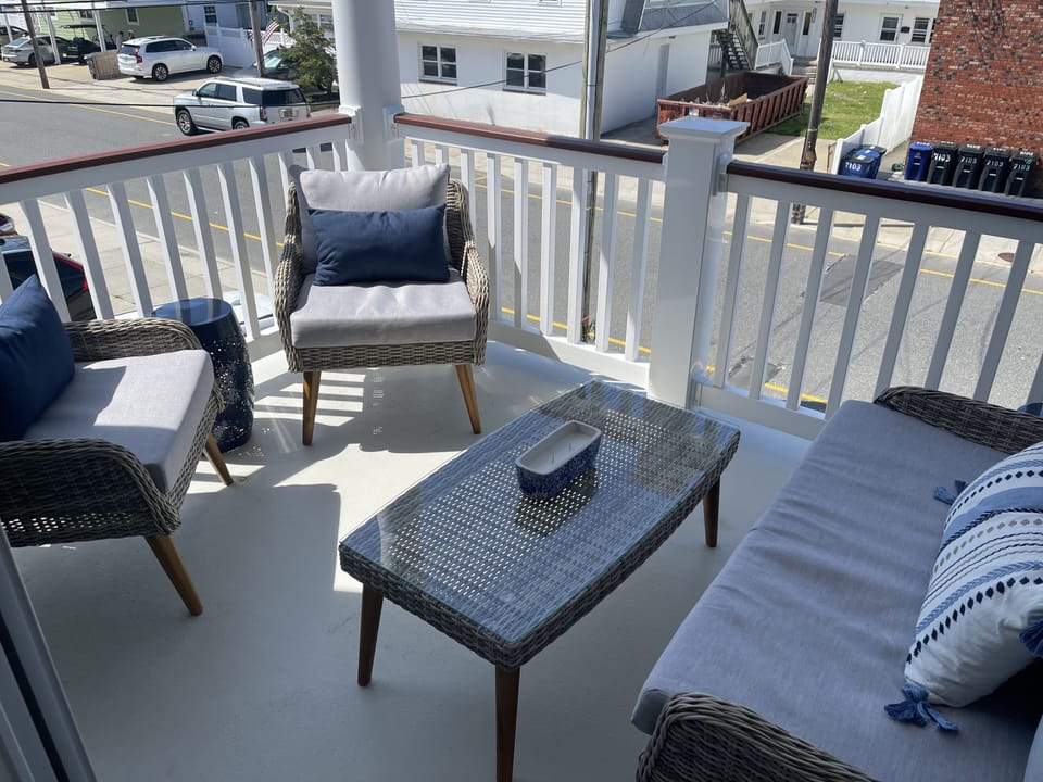 Deck off of the living room and first floor bedroom 