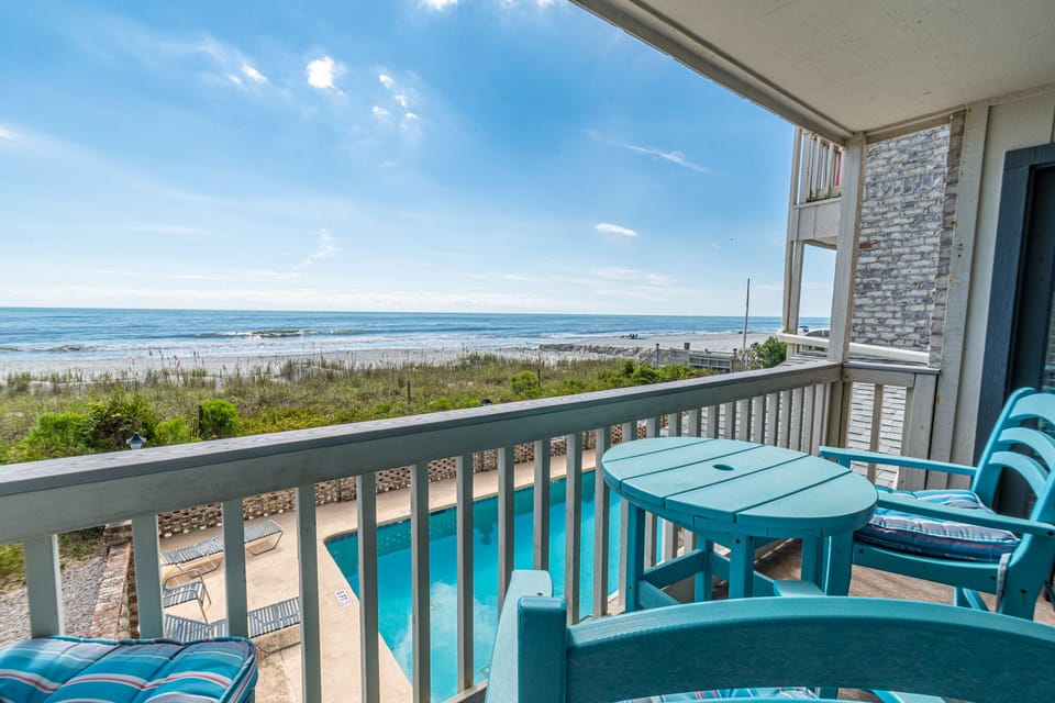 Private oceanfront balcony