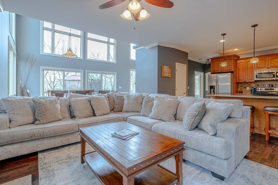 Living room and kitchen
