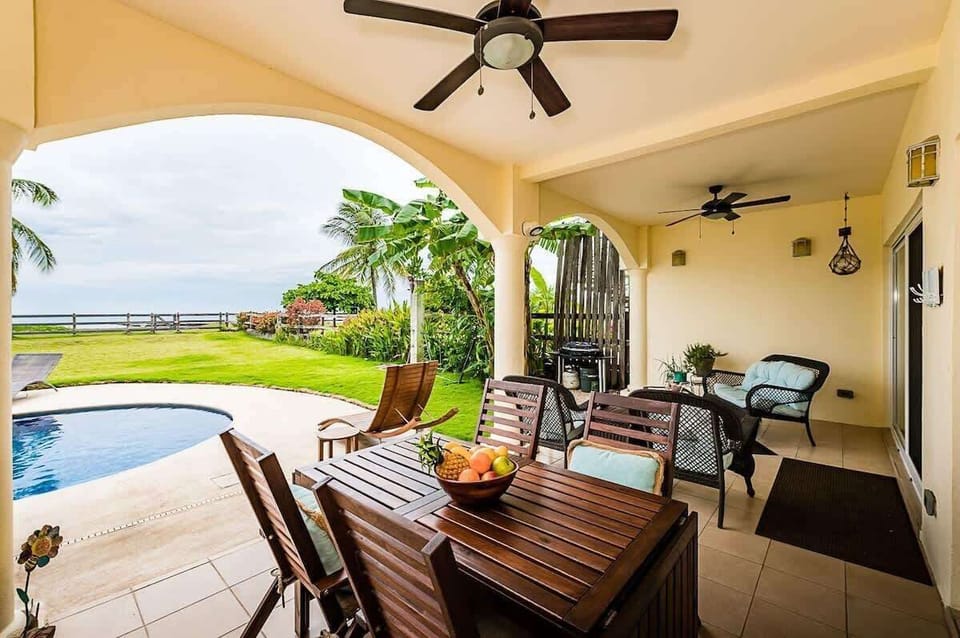 Sunny days start with breakfast on the patio.