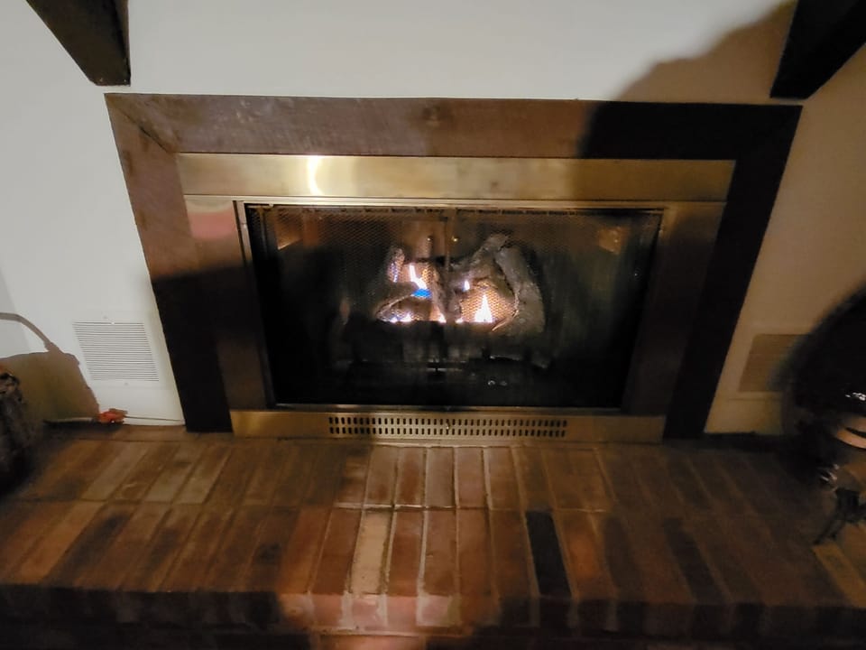 Brand new gas inserts for game room fireplace