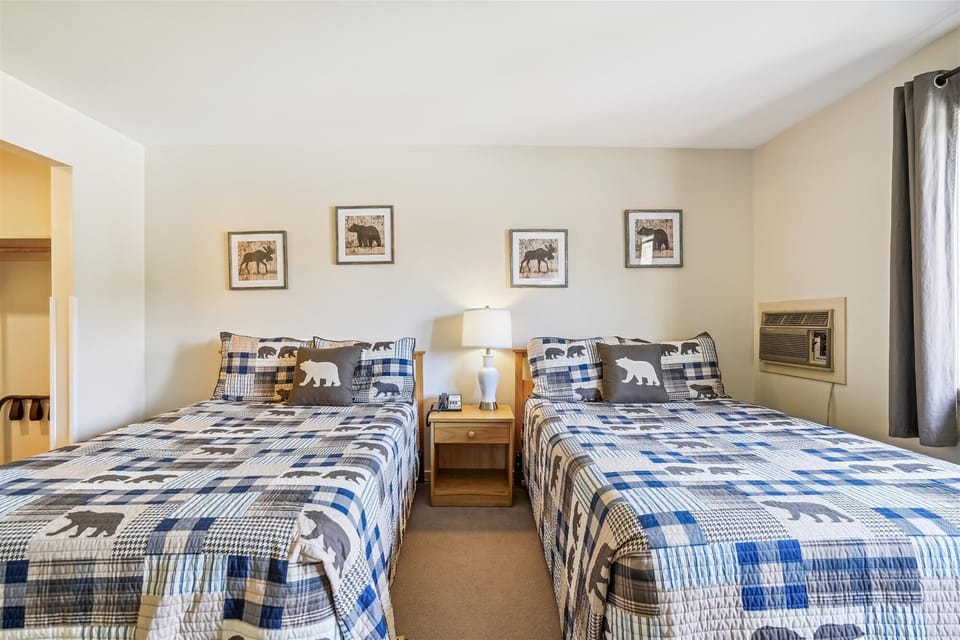 Two double beds.
