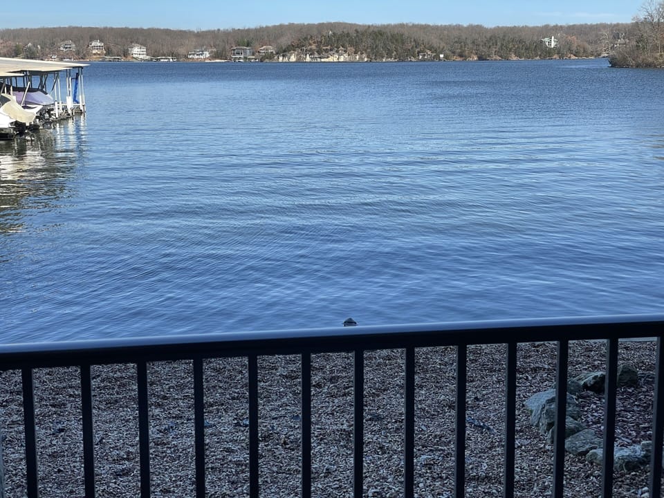 12 feet from back deck to the water