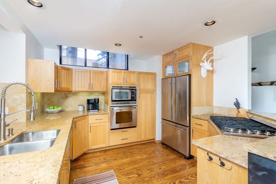Fully equipped kitchen offers everything you need to whip up a meal or a treat.