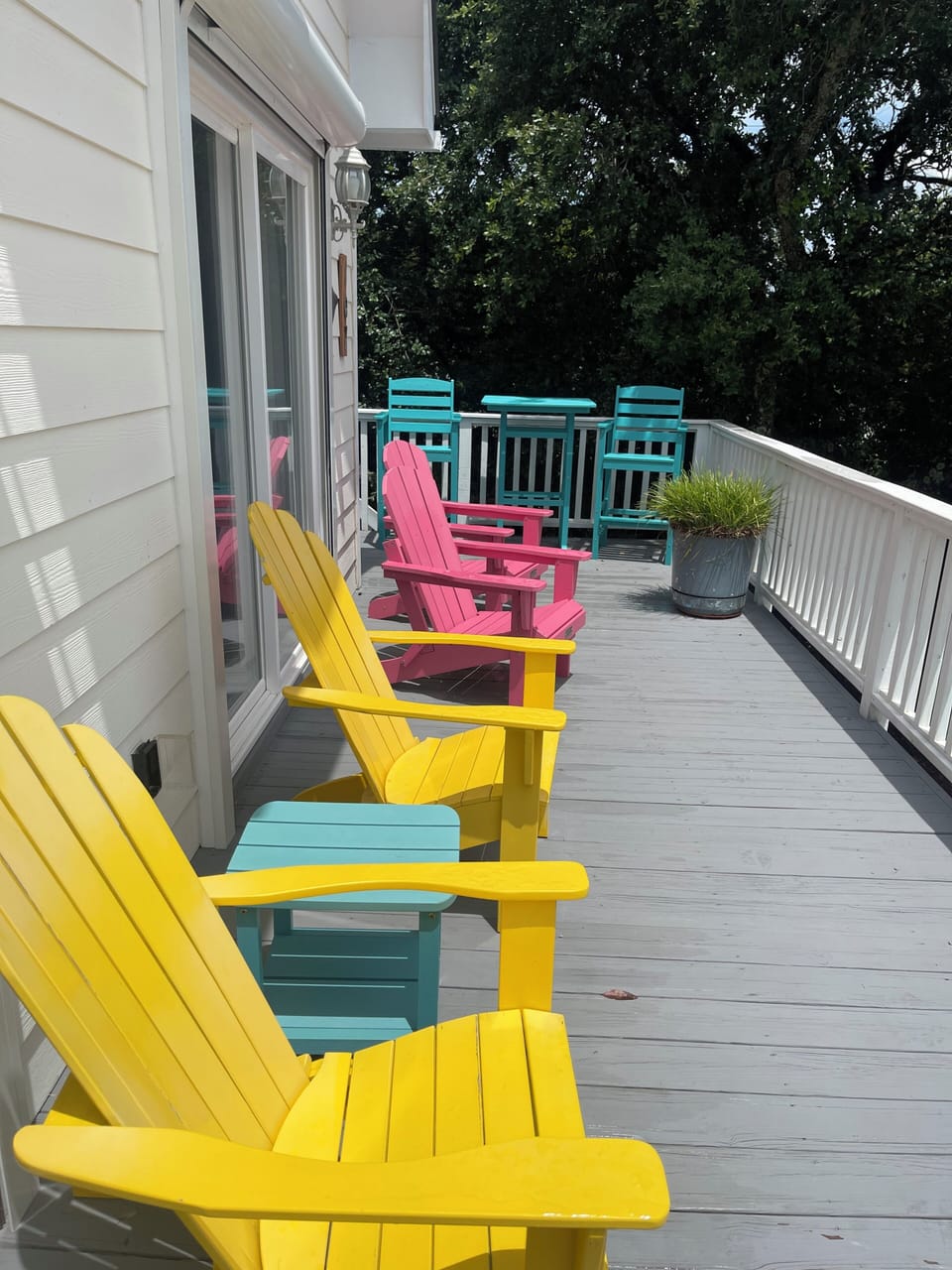 relax on the front deck