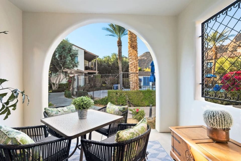 Yes, you are THIS CLOSE to the pool and check out those gorgeous mountains in the background…