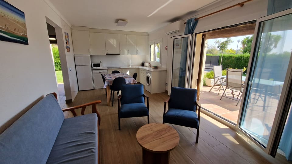 Living room and kitchen