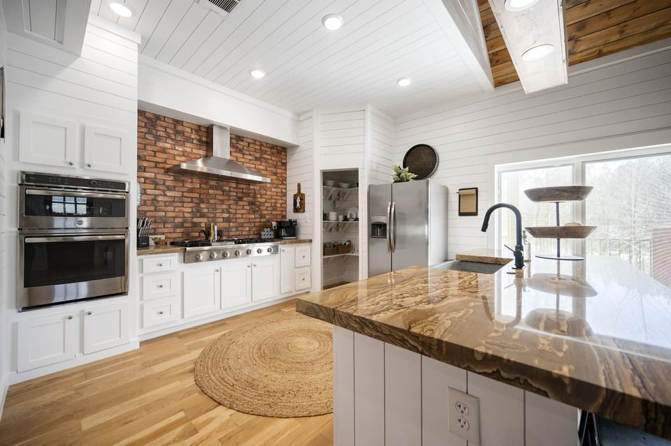 Fully equipped kitchen with appliances needed for cooking meals!