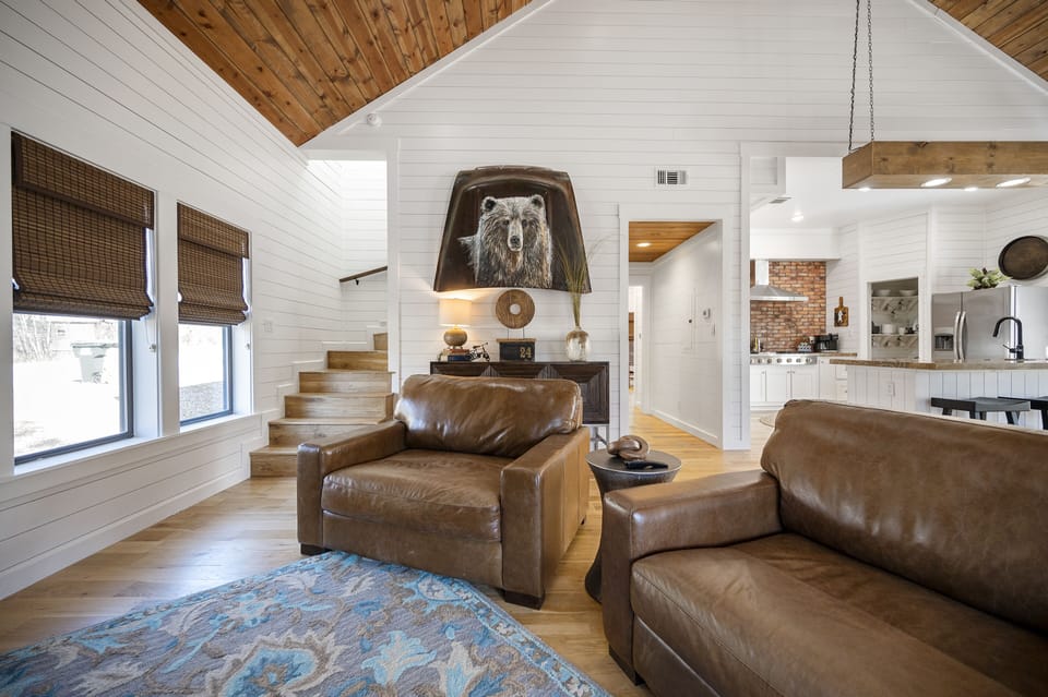 The open concept floor plan.