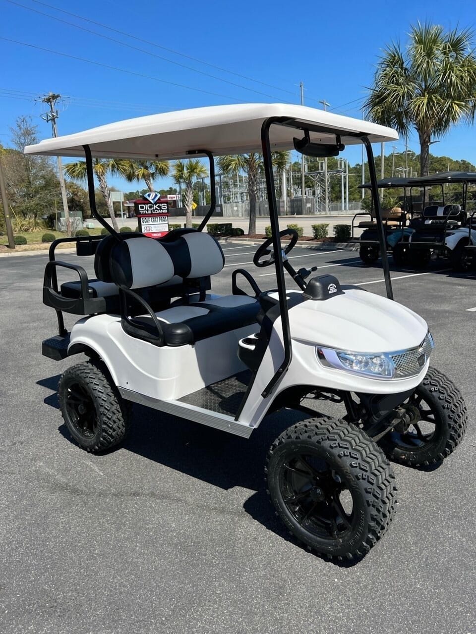 Starting April 30, 2022, this golf cart will be available during your stay