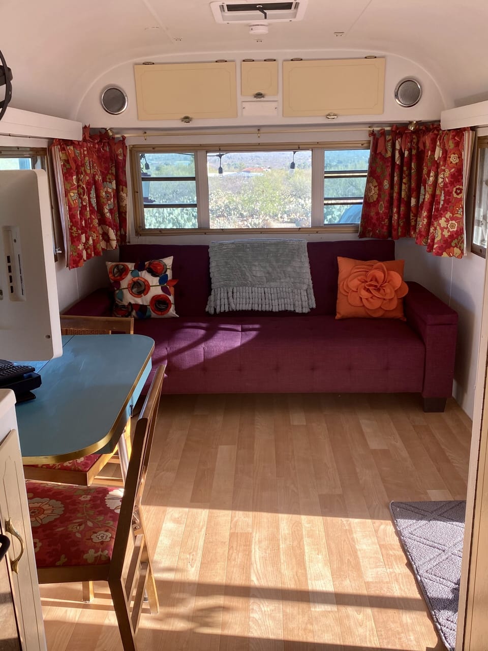 cozy vintage streamline 1977 trailer. 