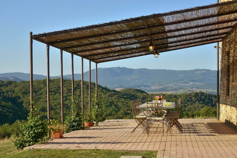 Plant, Sky, Shade, Outdoor Furniture, Landscape, Pergola, Grass, Leisure, Wood, Gazebo