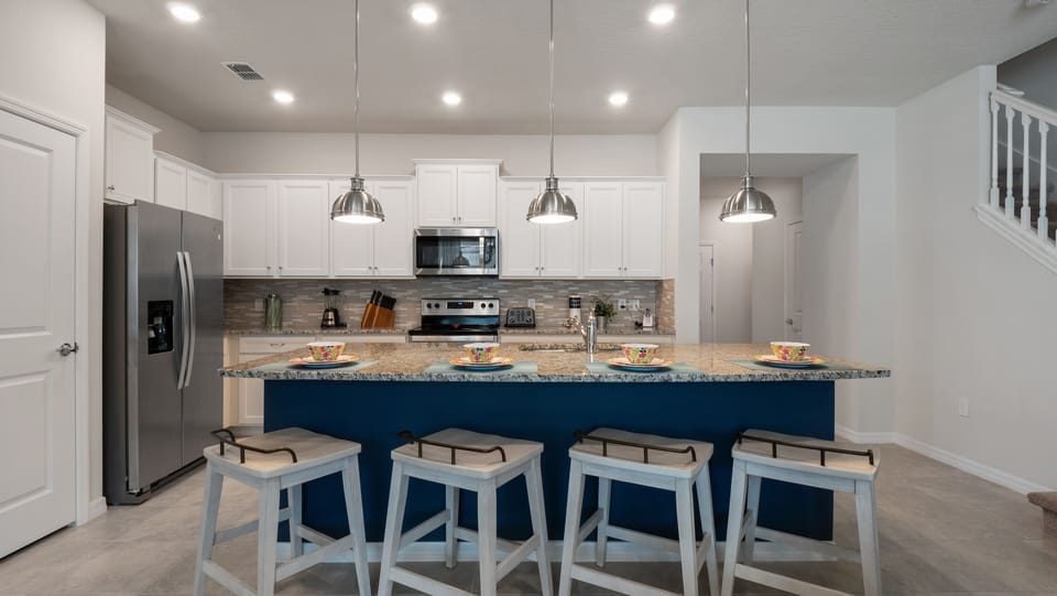 Stunning Kitchen with Barstool Seating at Island Seating 4