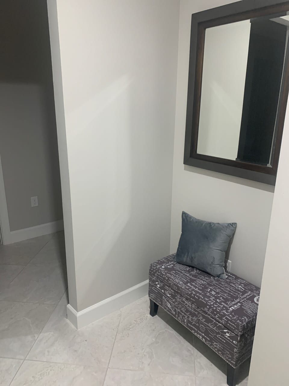 Nook off main hall for garage and closet.