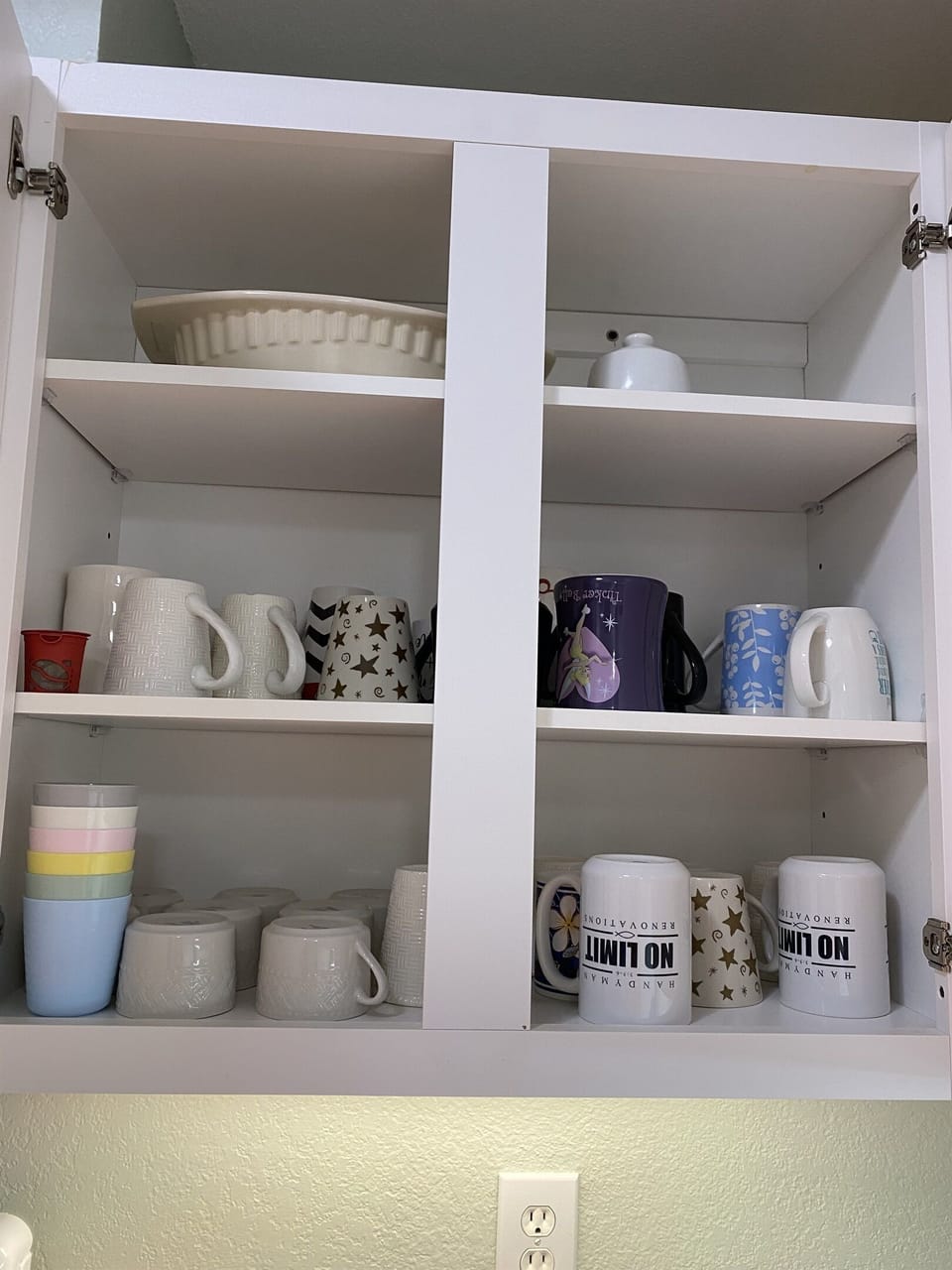 Fully stocked kitchen with children's cups