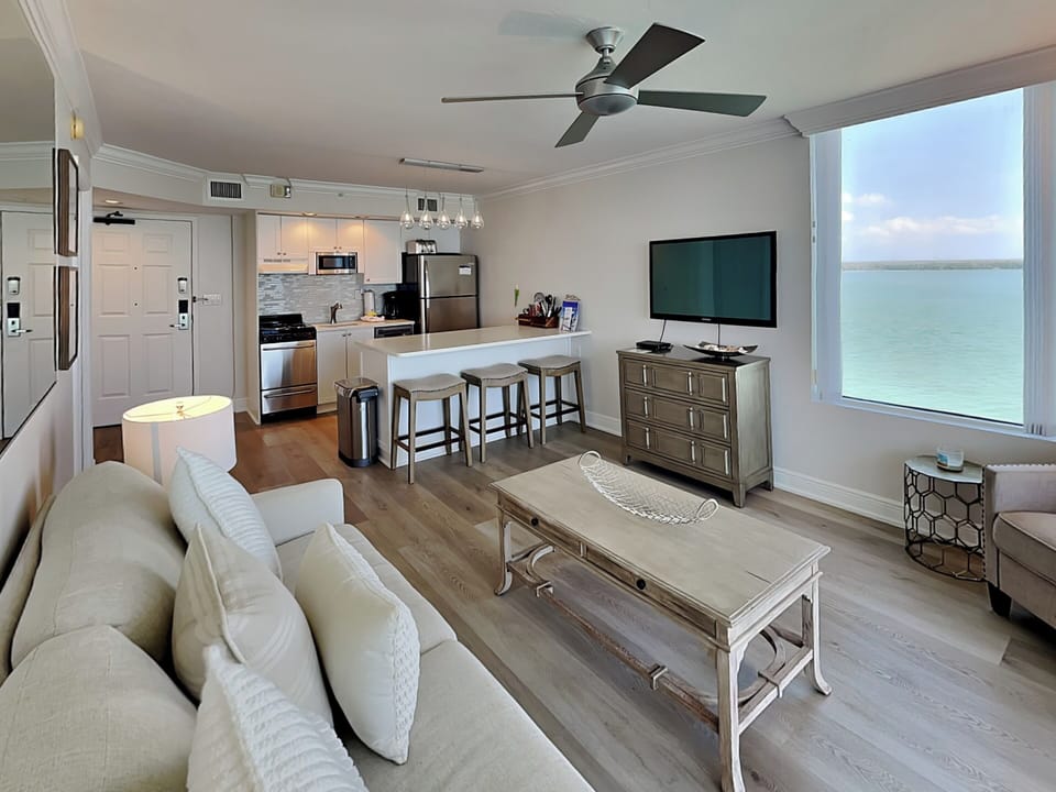 Open Concept Living Area with Ocean Views