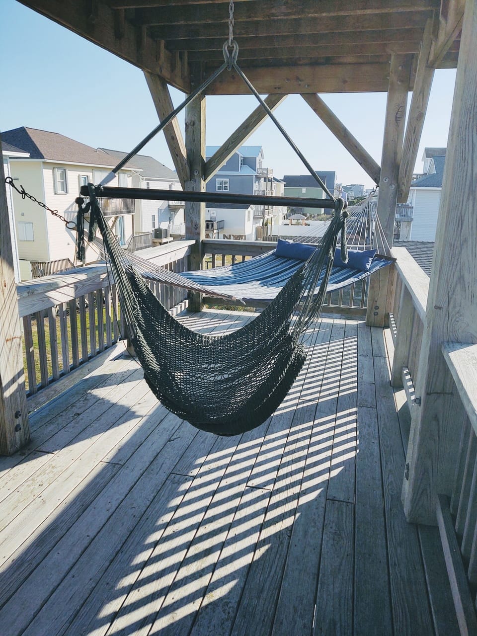 Now to the hammock for my afternoon nap. Partial sun/shade. Perfect.