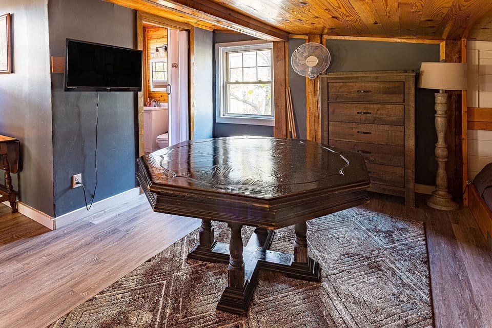Bumper Pool and TV area in loft.