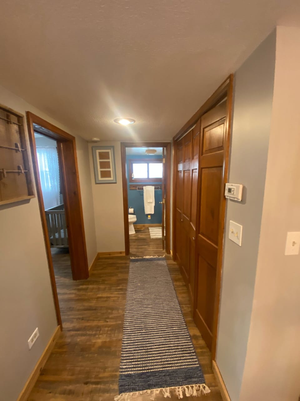 First floor hall to Master Bedroom, Bathroom & Laundry!