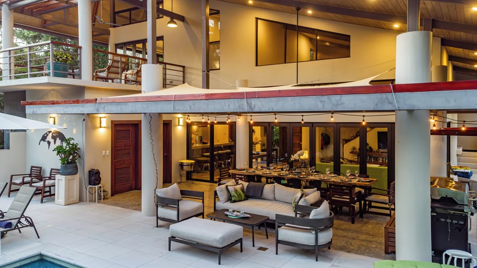 Pool deck - ample poolside seating and dining space for large groups