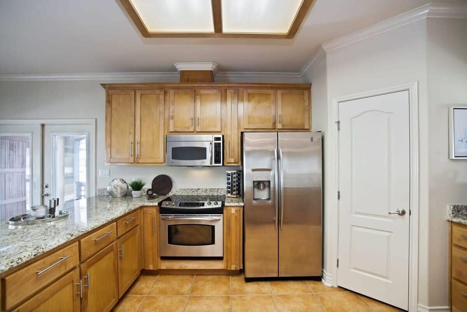 Kitchen — Stainless Steel Appliances & Pantry