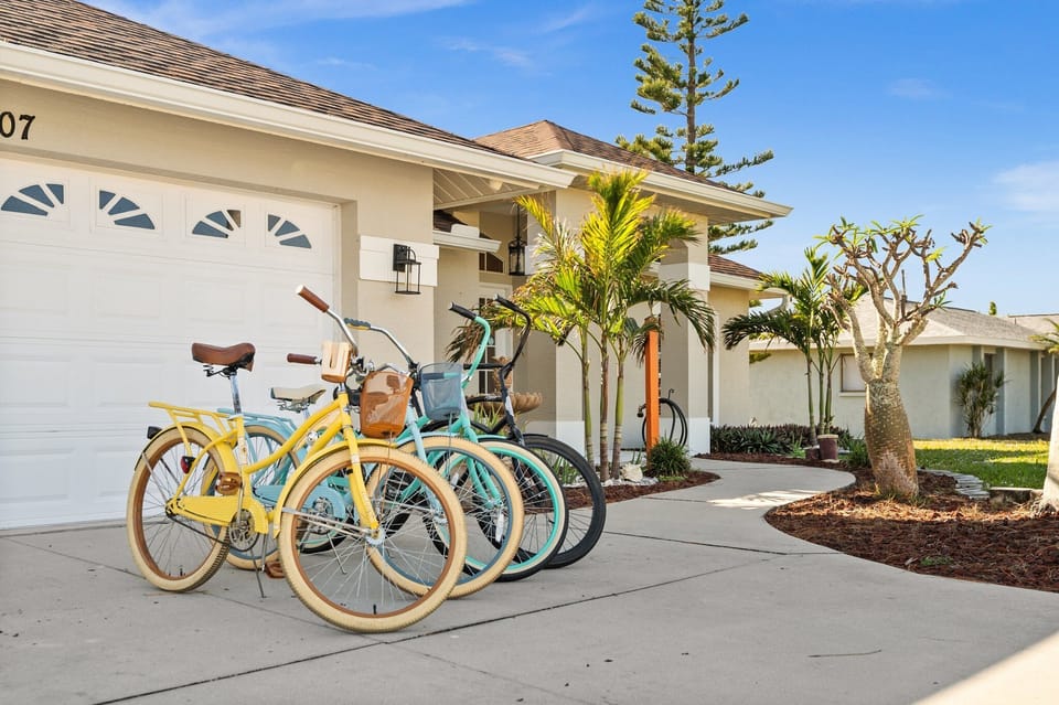 Visit Shamrock Park and the Legacy Trail on the beach cruisers provided