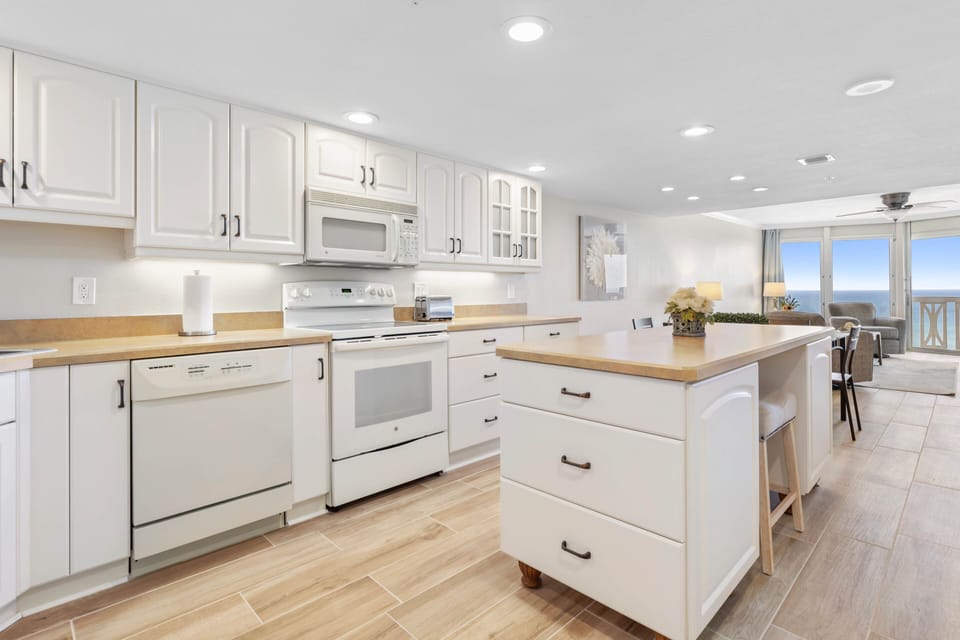 Large kitchen with island
